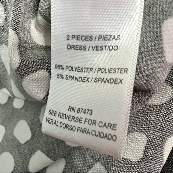 DN Design Fit & Flare Slip Dress / Black & White / Size 10 - Picture 9 of 10